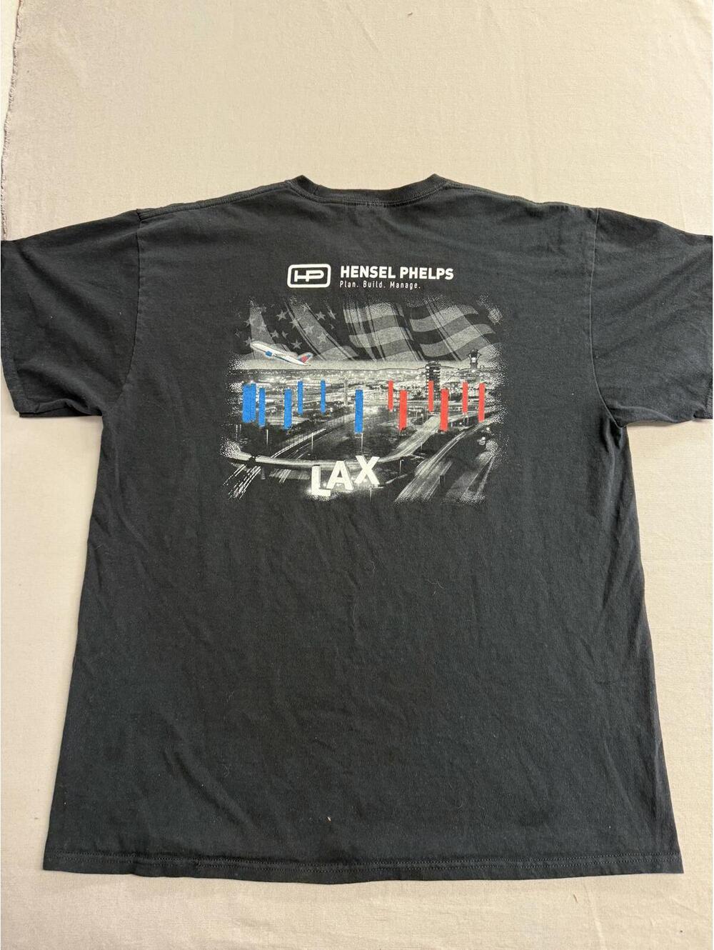 LAX Airport T-shirt Delta Sky Way Hensel Phelps Construction